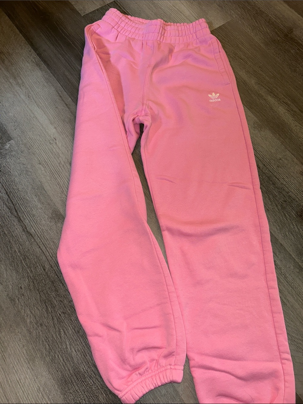 adidas Pink Fleece cuffed sweatpants